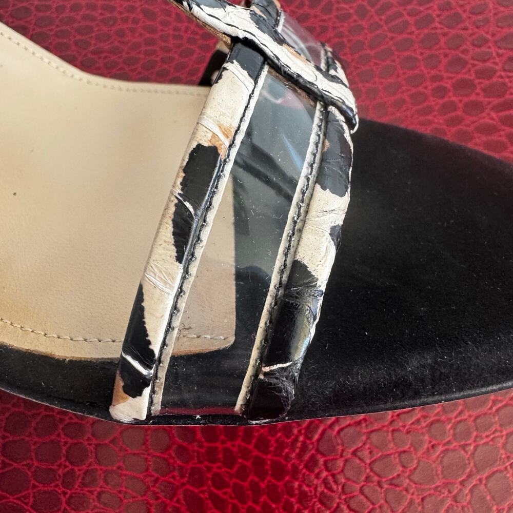 Tamara Mellon Jaguar 90 Exotic Elaphe Snakeskin Leopard Heels EU 42 / US 12 - Picture 7 of 12